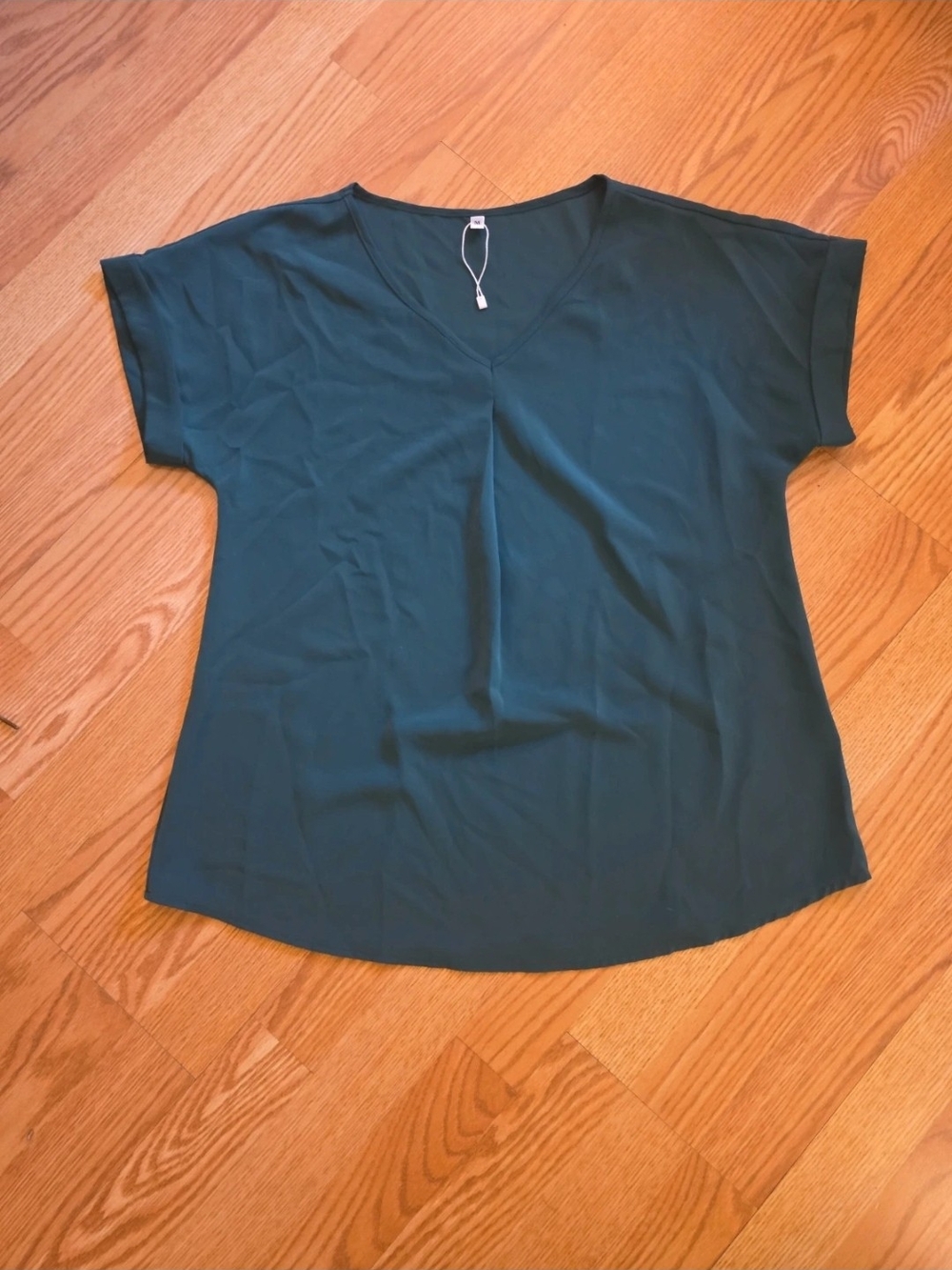 Green Short Sleeve Blouse